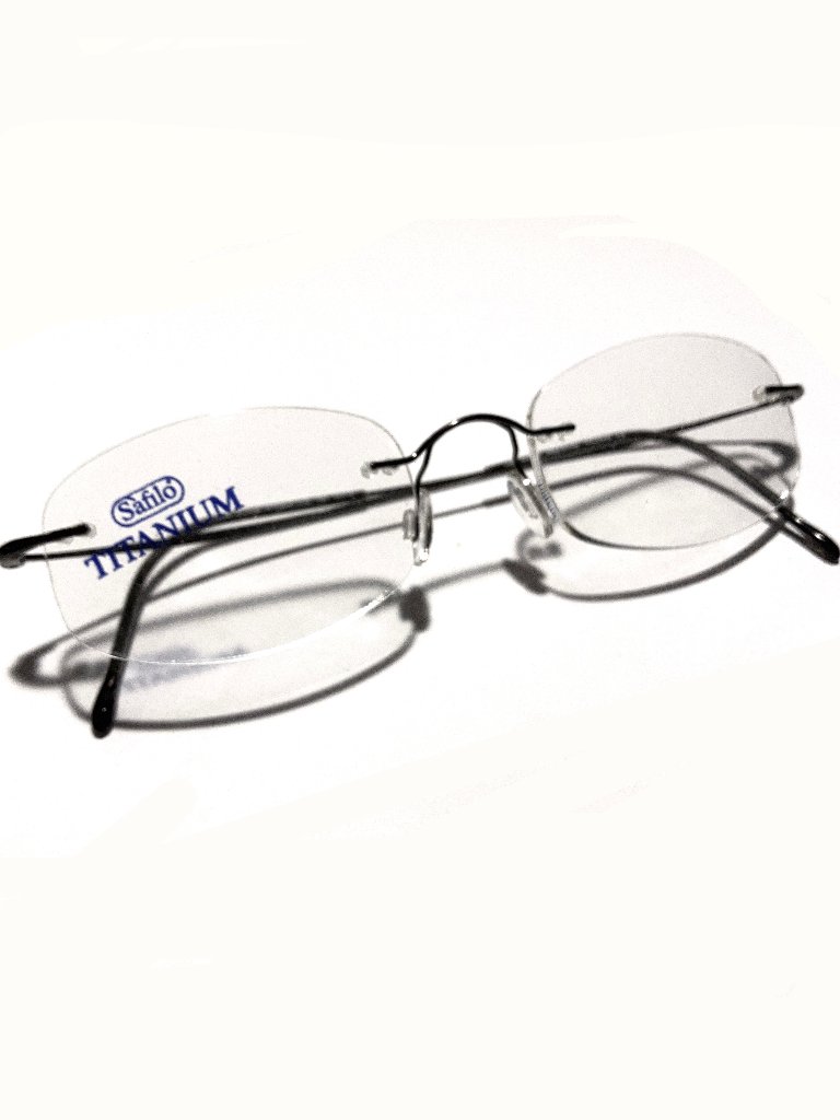 'Safilo' Titanium Rimless Frames For Prescription Nwt